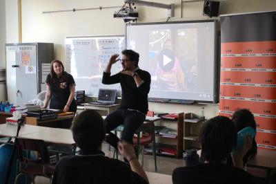 François Jaros rencontre les élèves de l'École Honoré-Mercier_8