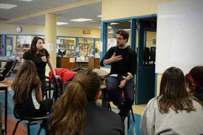 François Jaros rencontre les élèves de l'École Honoré-Mercier_12